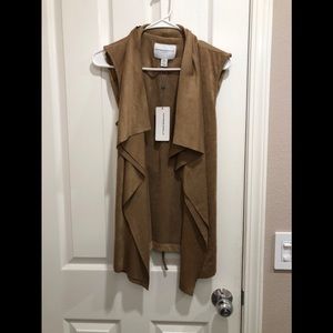 Katherine Barclay Suede draped vest